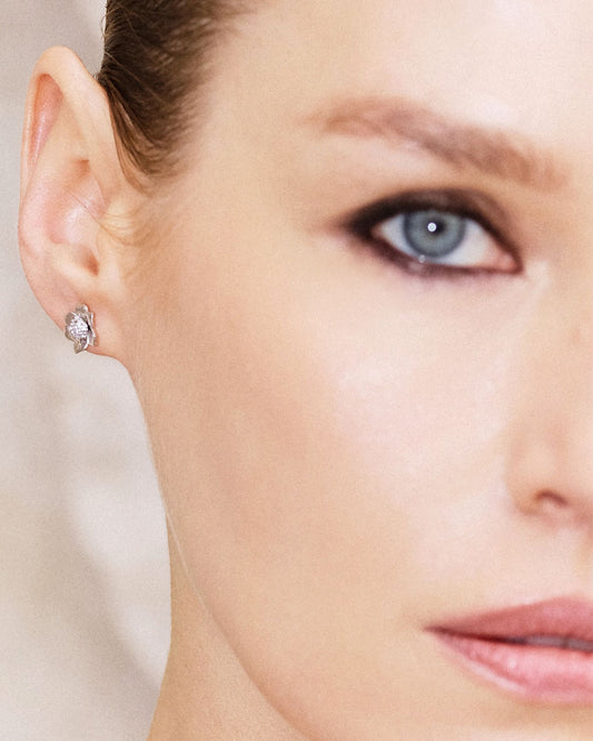 Gold Earrings Anemone mini