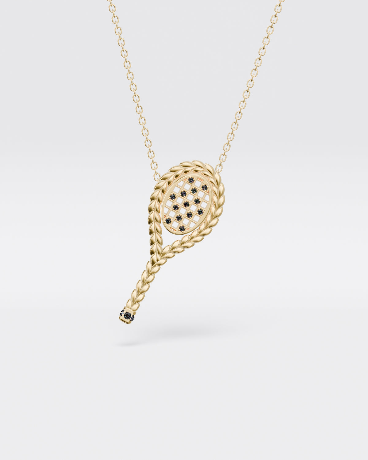 Tennis Pendant with black diamonds