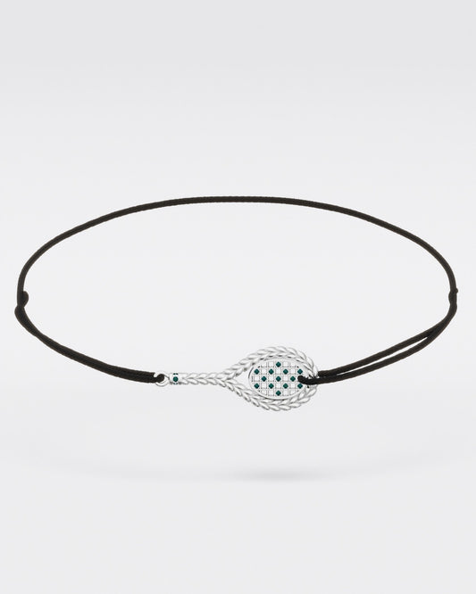 Bracelet tennis sur cordon · Court en dur