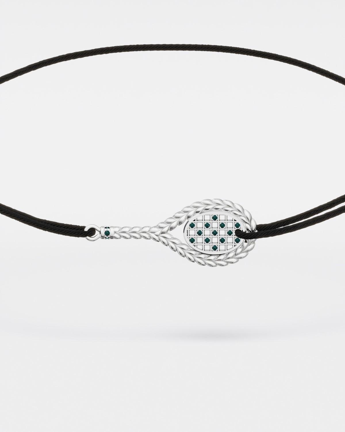 Tennis bracelet on a cord · Grass Court