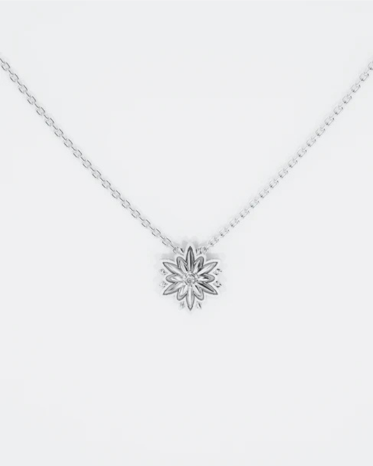 Gold necklace Edelweis mini