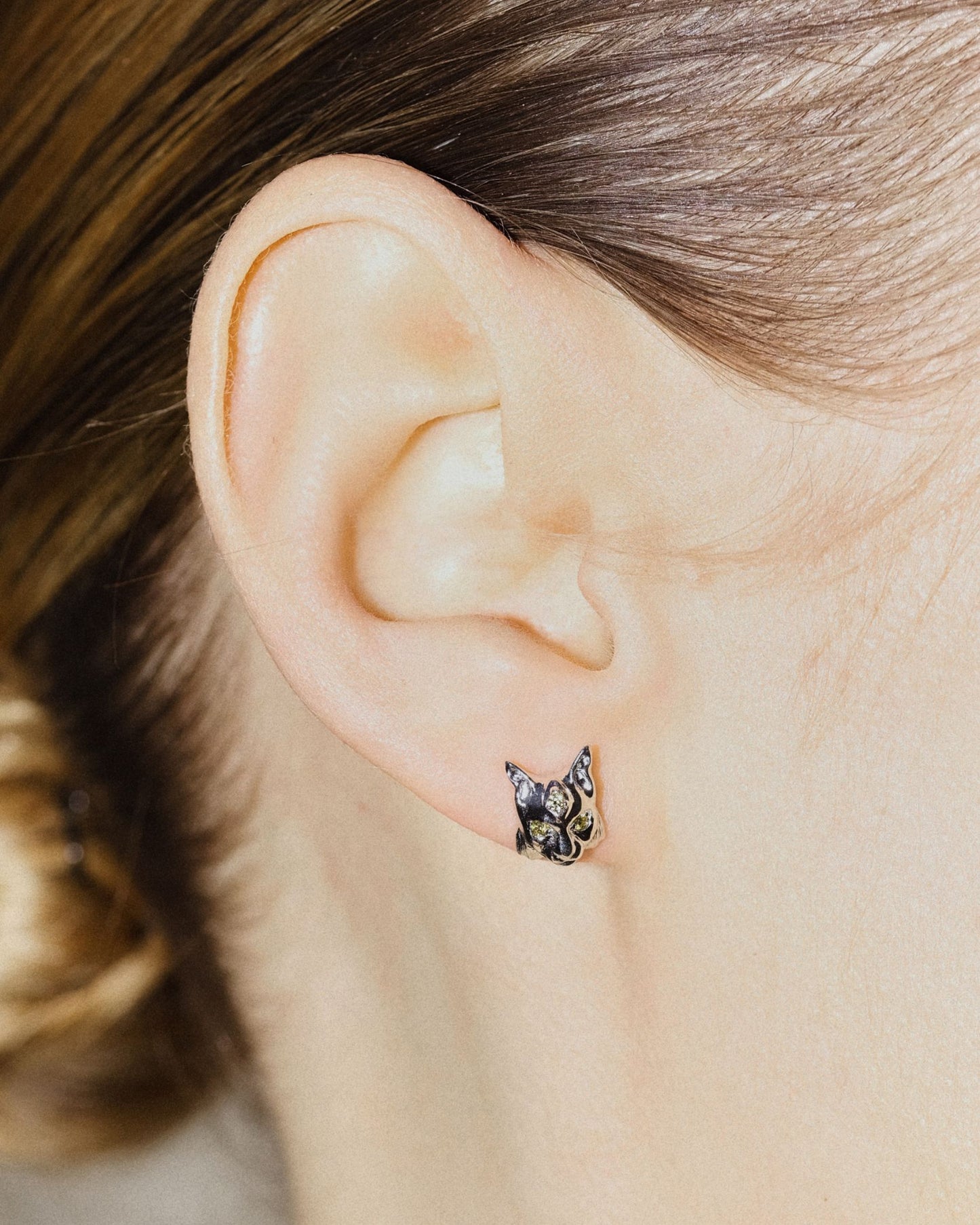 Gold earrings Lynx Mini