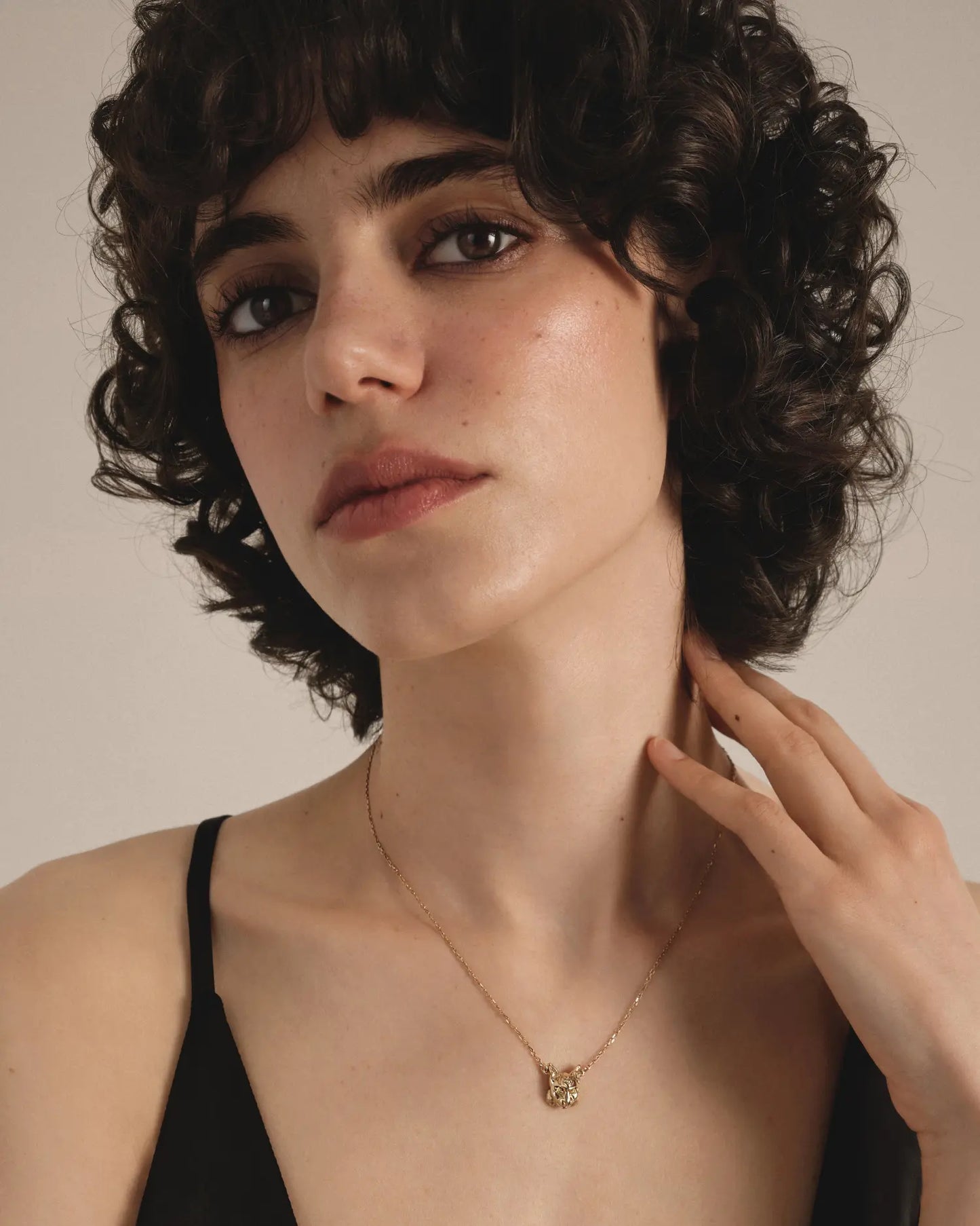 Gold necklace Lynx