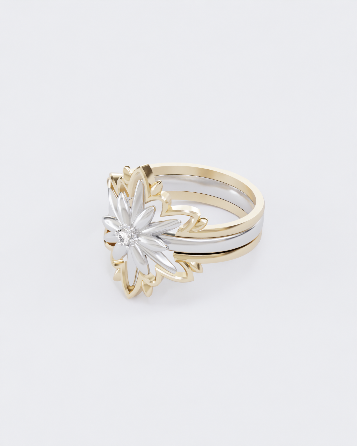 Gold ring Edelweiss
