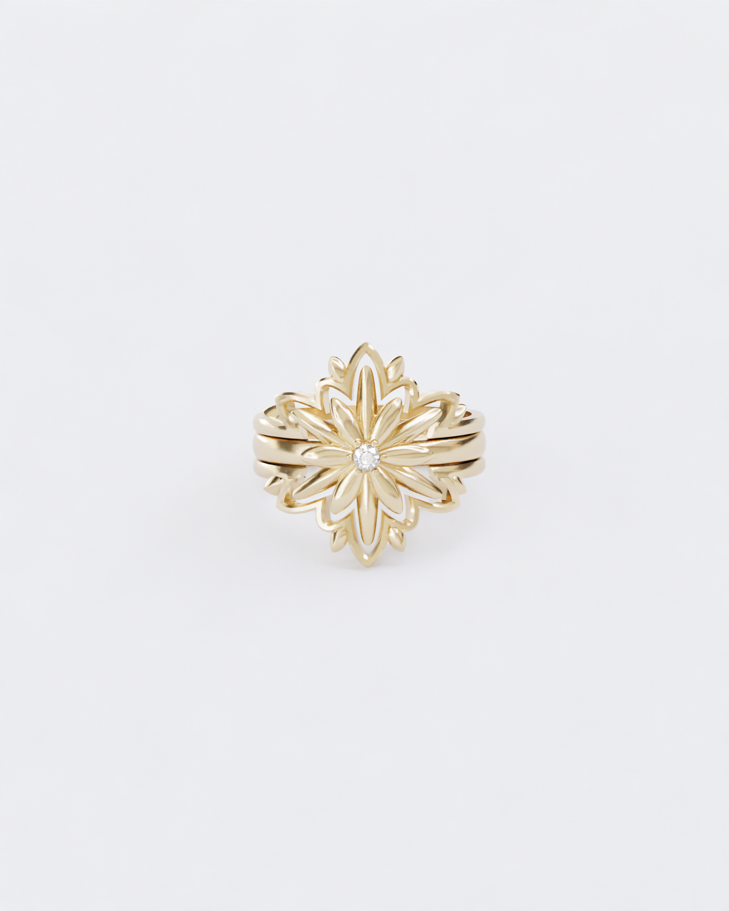 Gold ring Edelweiss