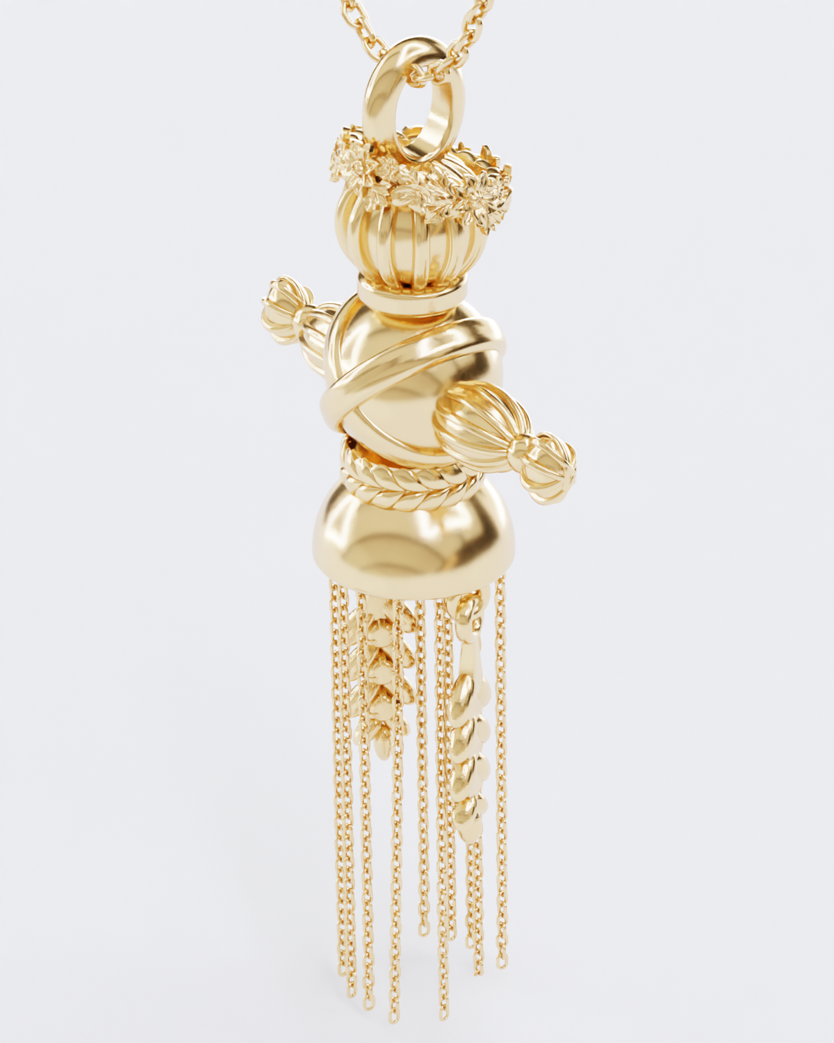 Gold Spring Doll Pendant