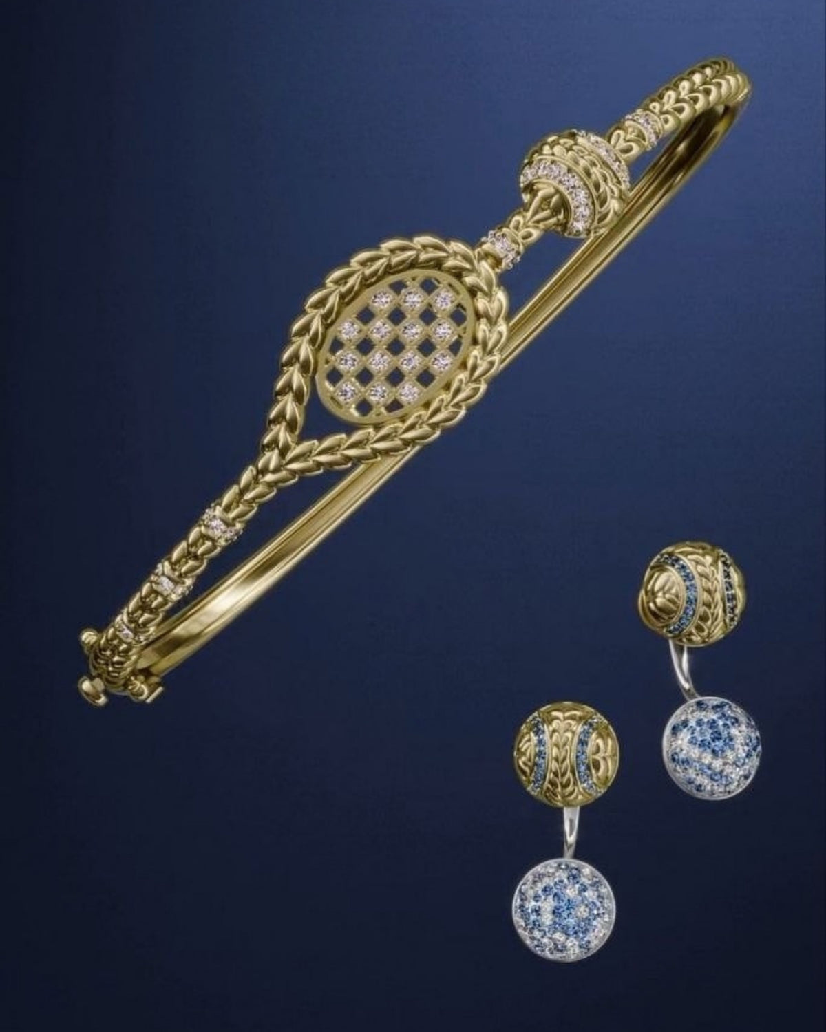 Tennis gold bracelet