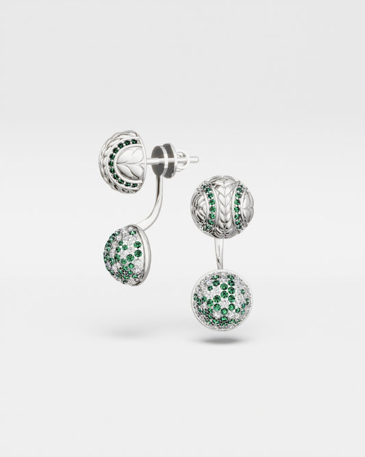 Tennis Ball Stud Earrings· Grass Court