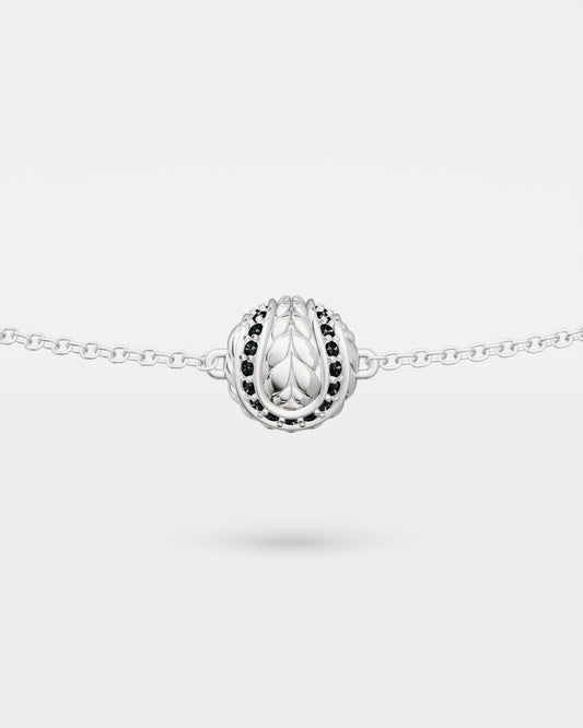Tennis Ball bracelet with black diamonds