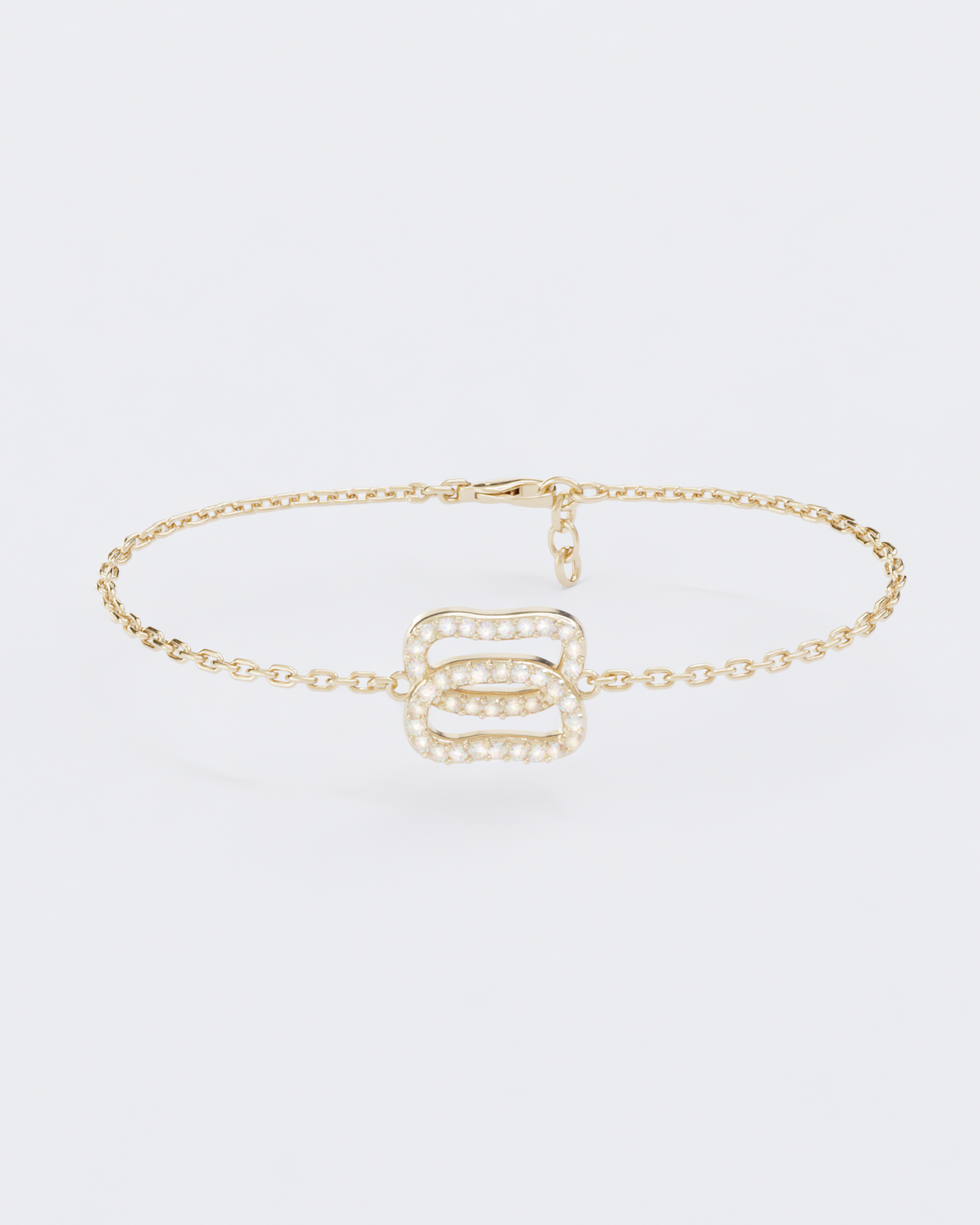 Gold Bracelet Dukach with diamonds pave