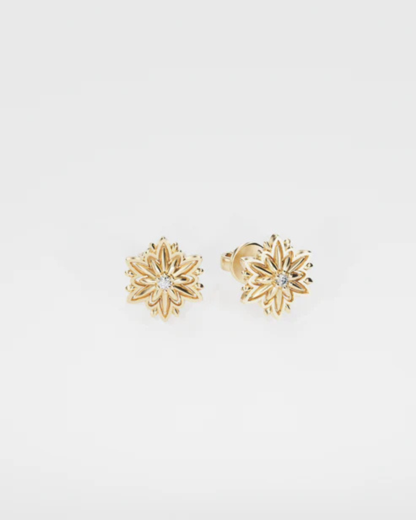 Edelweiss gold  earrings (size S)