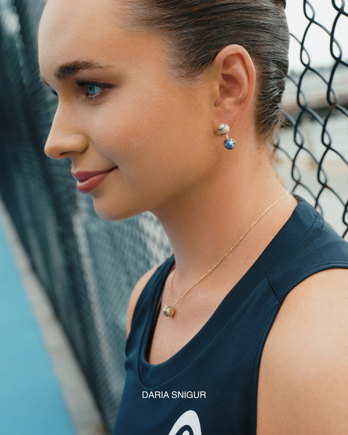 Tennis Ball Stud Earrings Hard Court