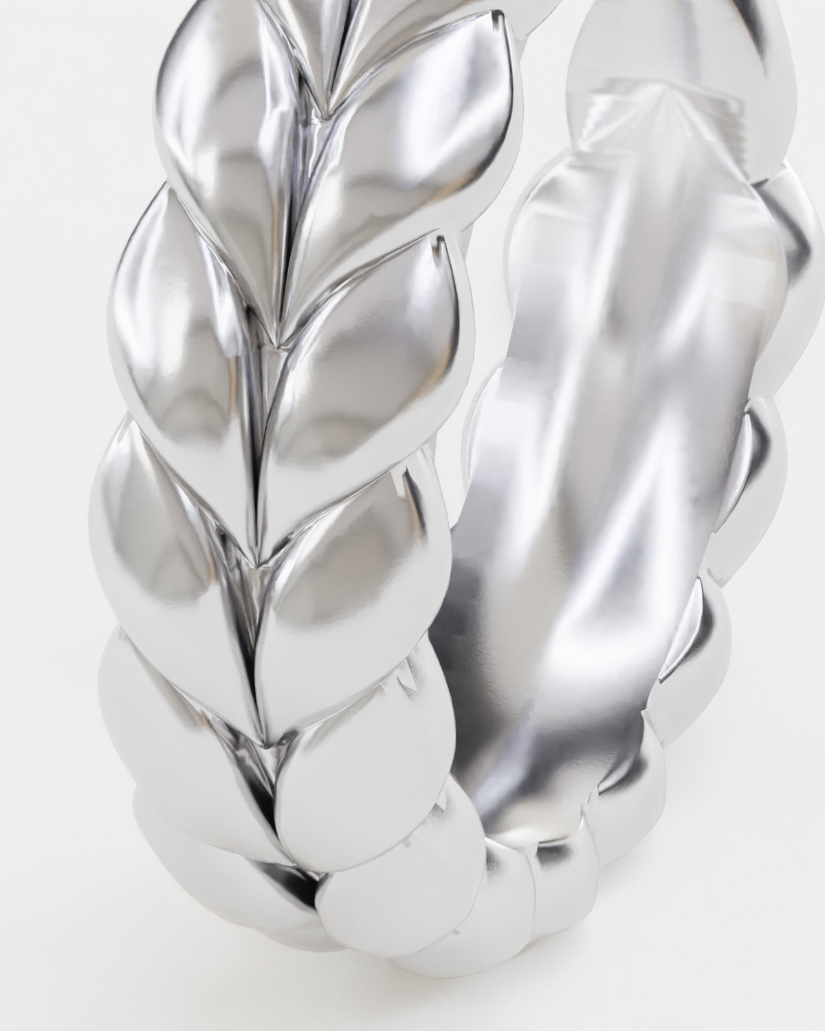 Silver spikelets ring