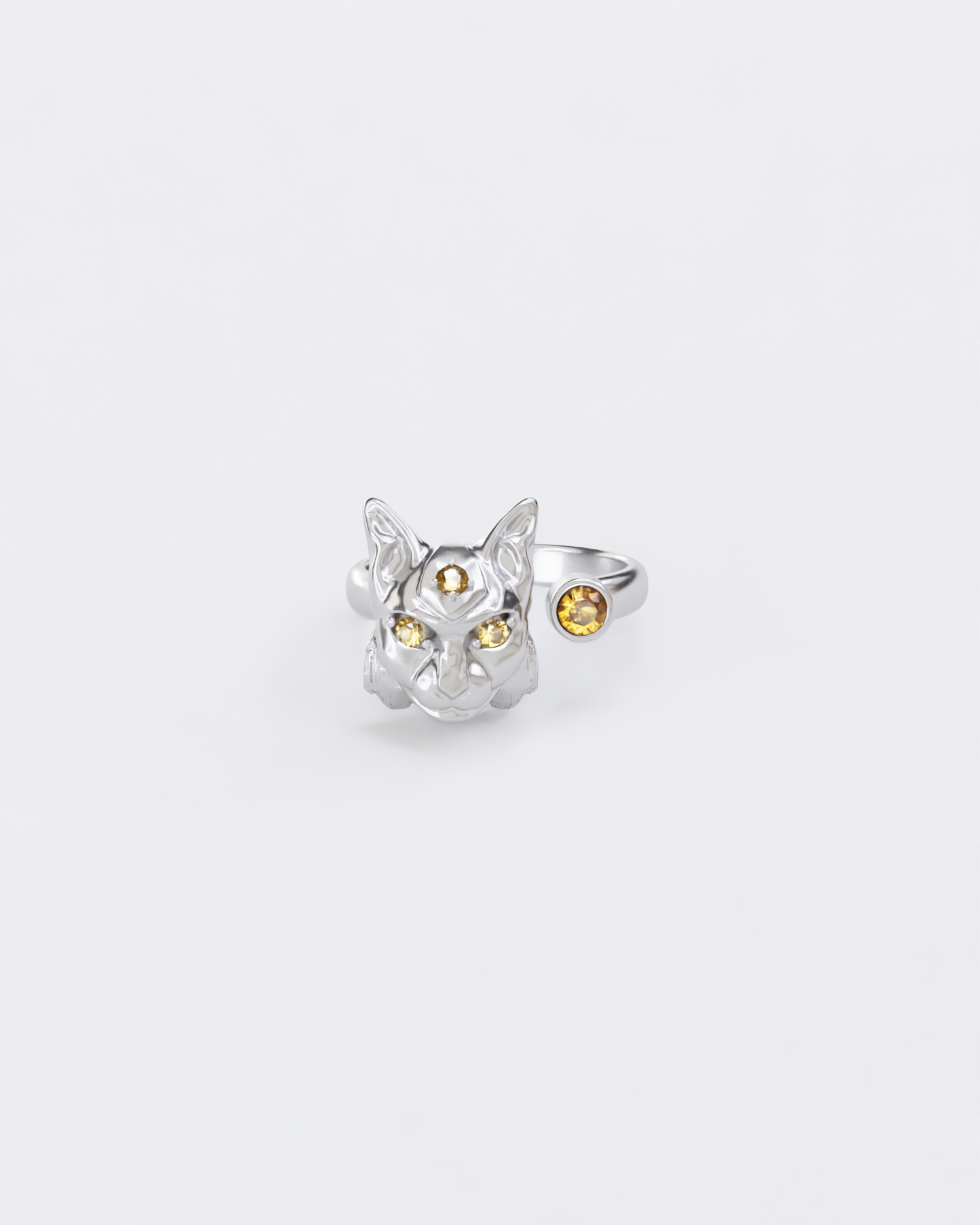 Gold ring Lynx Toi et moi mini