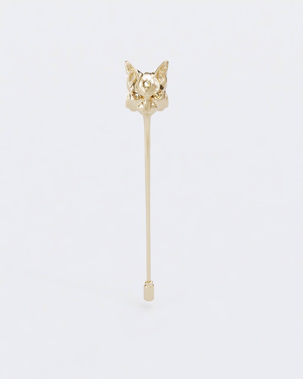 Gold brooch Lynx mini